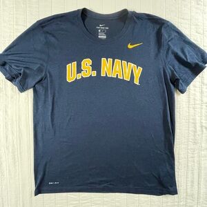 Nike Men's Dark Blue U.S. Navy Short Sleeve Performance Shirt XL